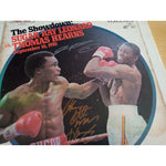 Load image into Gallery viewer, Sugar Ray Leonard and Thomas Hearns RCA video disc signed with proof
