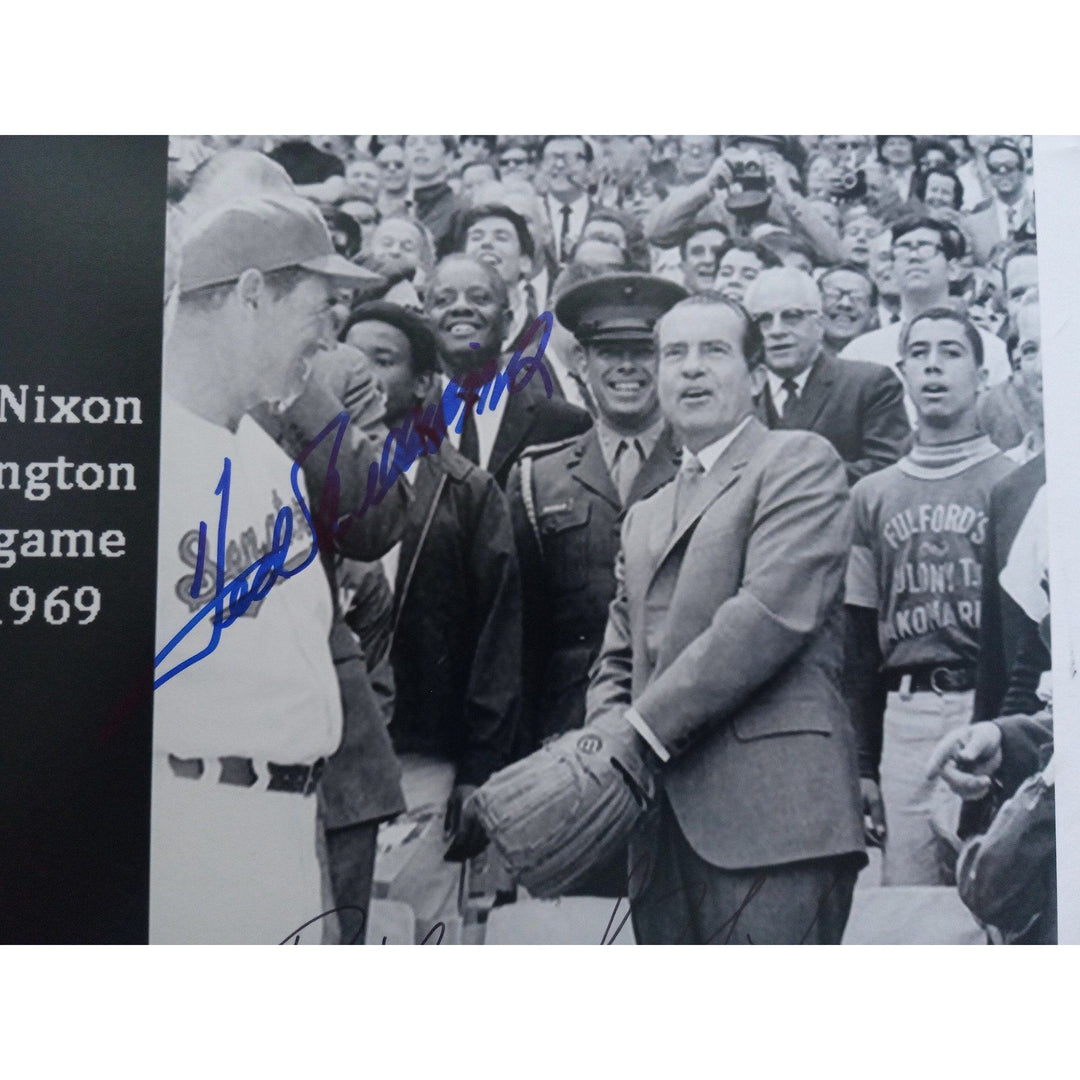 Ted Williams and Richard Nixon 8x10 photo signed with proof - Awesome Artifacts 