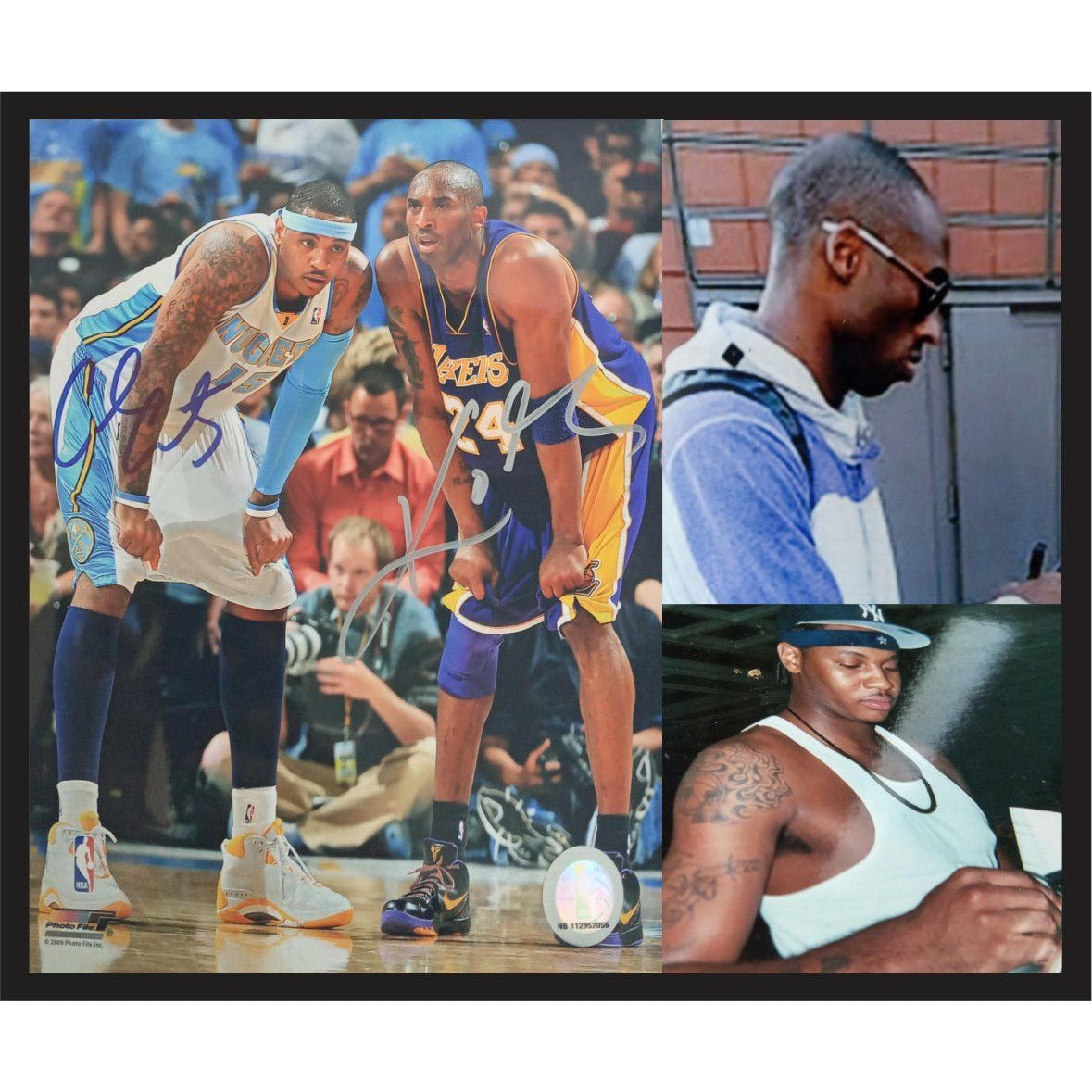 Kobe Bryant and Carmelo Anthony 8 by 10 photo signed with proof