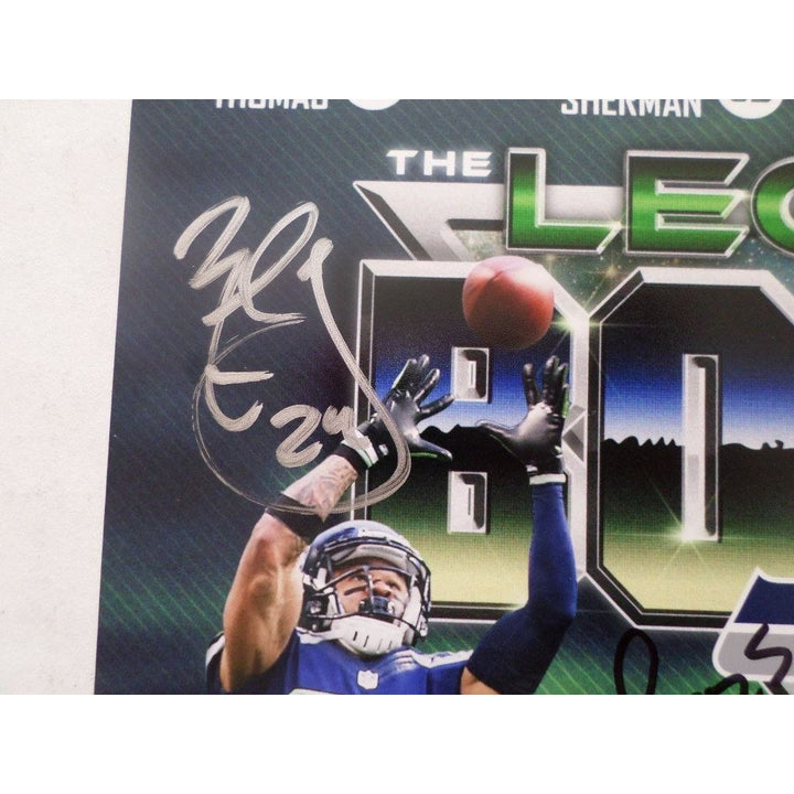 Byron Maxwell Kam Chancellor Richard Sherman Earl Thomas 8 x 10 signed photo