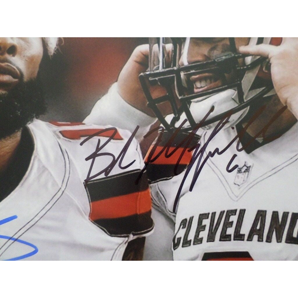 Odell Beckham jr. And Baker Mayfield 8 by 10 signed photo - Awesome Artifacts 