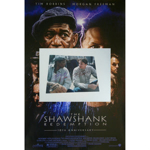 Shawshank Redemption Morgan Freeman Tim Robbins signed 8 by 10 photo with proof