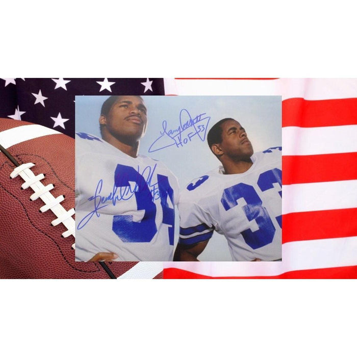 Tony Dorsett and Herschel Walker 8 x 10 signed photo