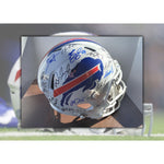 Load image into Gallery viewer, Josh Allen 2022 Buffalo Bills speed Riddel Replica Speed full size helmet team signed with proof with free case
