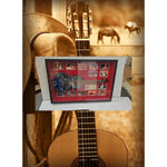 Load image into Gallery viewer, Charlie Daniels, Johnny Cash, Willie Nelson, Kenny Rogers, Waylon Jennings country legends framed guitar signed with proof
