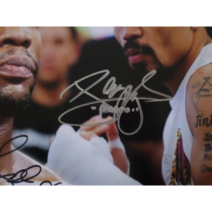 Floyd Mayweather Jr and Manny Pacquiao 8x10 signed photo