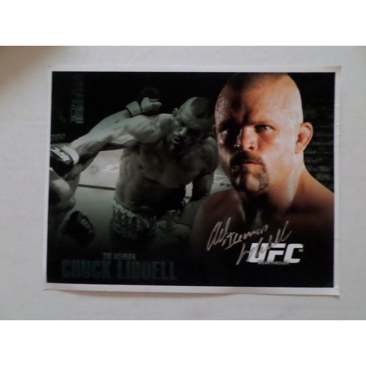 Chuck the Iceman Liddell 8 by 10 signed photo