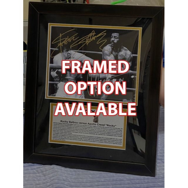 Roberto Duran and Tommy Hitman Hearns 8 x 10 photo sign with proof