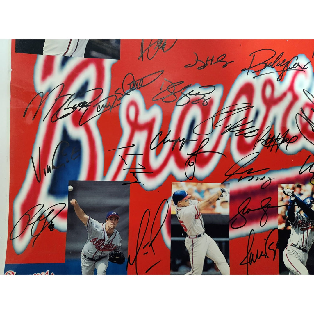 Atlanta Braves 2003 team signed Bobby Cox Andrew Jones Greg Maddox John Smoltz Chipper Jones