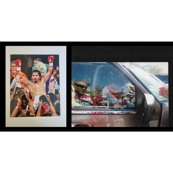 Manny Pacquiao 8 x 10 photo signed with proof - Awesome Artifacts 