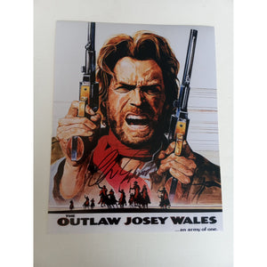 Clint Eastwood Outlaw Josey Wales 8 by 10 signed photo with proof