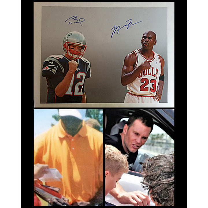 Michael Jordan and Tom Brady 16x20 signed with proof