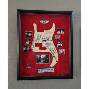 Blink-182  Tom DeLonge, Mark Hoppus and Travis Barker Blink-182 guitar pickguard signed