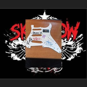 Skid Row electric guitar pickguard signed