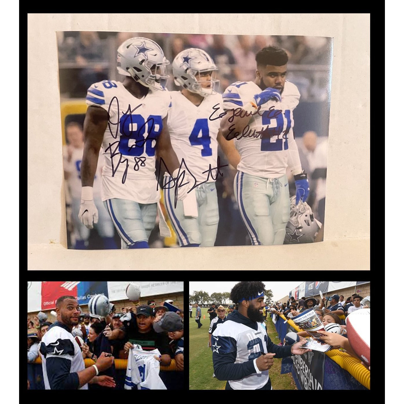 : Dak Prescott & Ezekiel Elliott Autographed Dallas