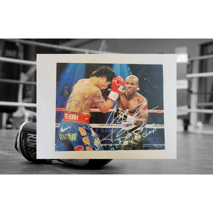 Timothy Bradley Manny Pacquiao 8 x 10 photo sign with proof