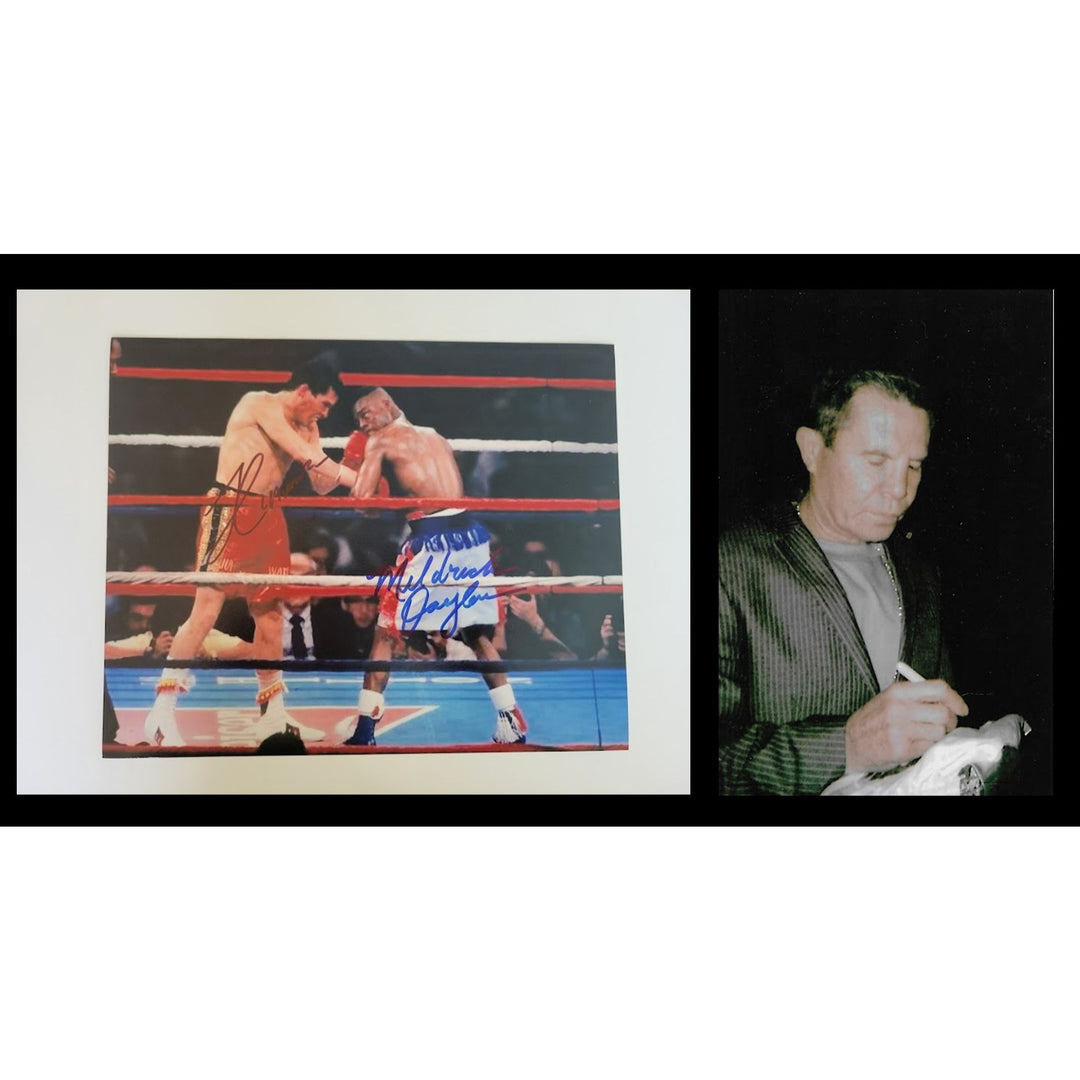 Meldrick Taylor Julio Cesar Chavez 8 x 10 photo signed with proof - Awesome Artifacts 