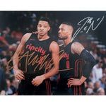 Load image into Gallery viewer, CJ McCollum and Damian Lillard Portland Trail Blazers 8 x 10 photo signed with proof
