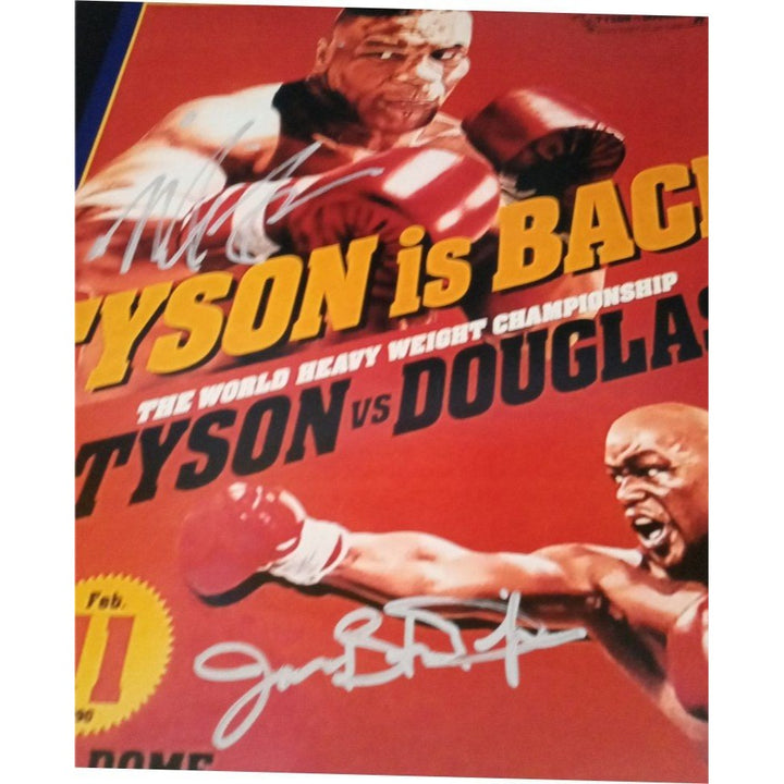 Mike Tyson and James Buster Douglas 16 x 20 photo sign with proof I want that - Awesome Artifacts 