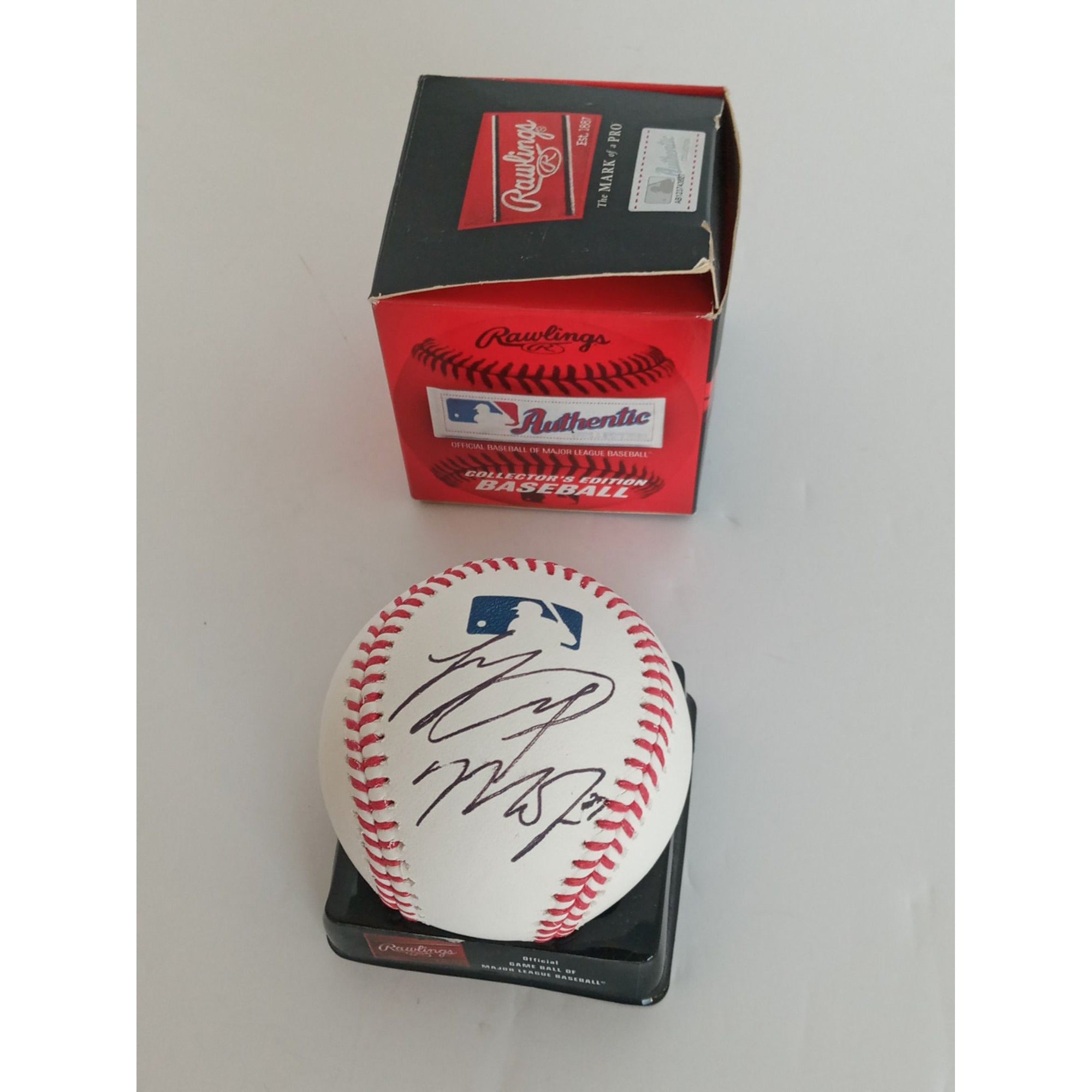 Shohei Ohtani Mike Trout MLB baseball signed with proof