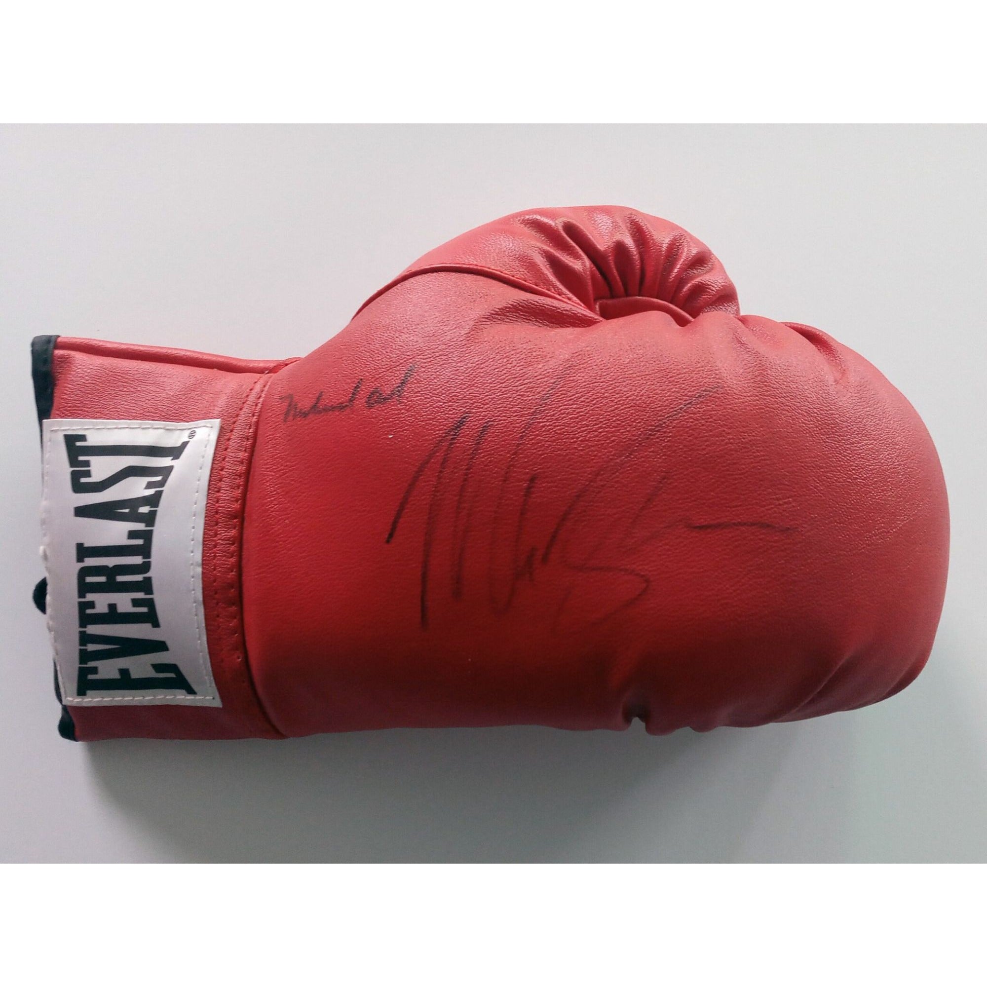 Muhammad Ali and Mike Tyson Everlast leather boxing glove signed with proof