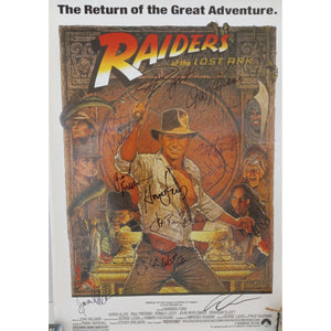 Harrison Ford Raiders of the Lost Ark 24x36 authentic movie poster signed with proof