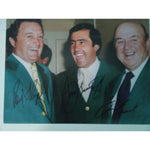 Load image into Gallery viewer, Severiano Ballesteros, Sam Snead and Raymond Floyd 8 by 10 signed photo with proof
