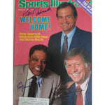 Load image into Gallery viewer, Mickey Mantle Peter Ueberroth Willie Mays full sports Illustrateded 1985 signed
