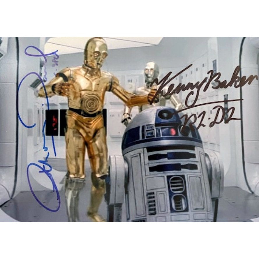 Anthony Daniels C-3PO Kenny Baker R 2 d 2 Star Wars 5 x 7 photo signed