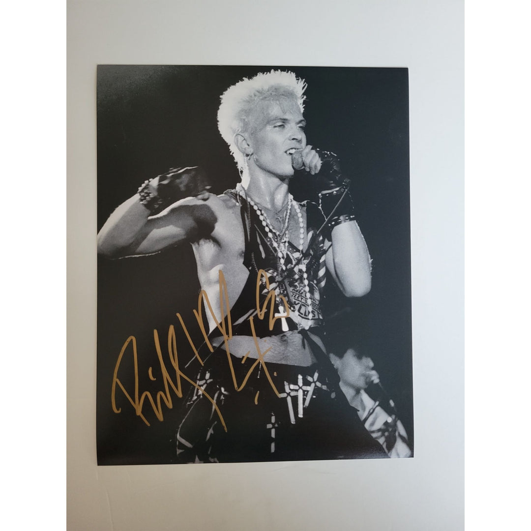 Billy Idol 8x10 photo signed with proof