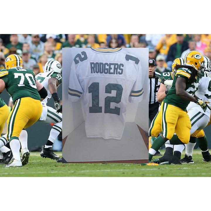 Aaron Rodgers size 48 Green Bay Packers game model jersey signed with proof