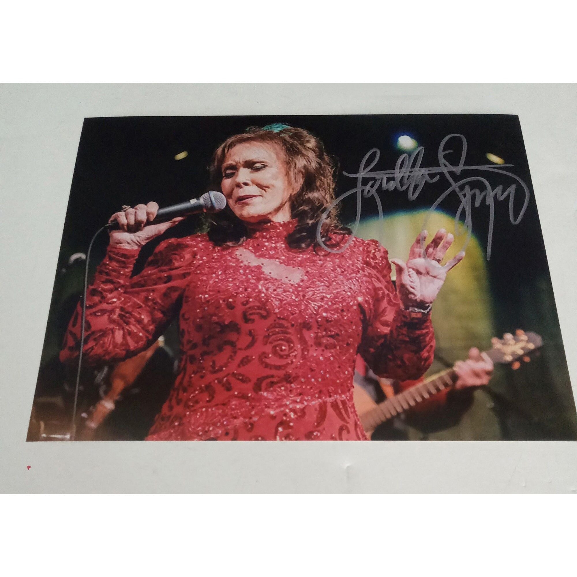 Loretta Lynn 8 by 10 signed photo with proof