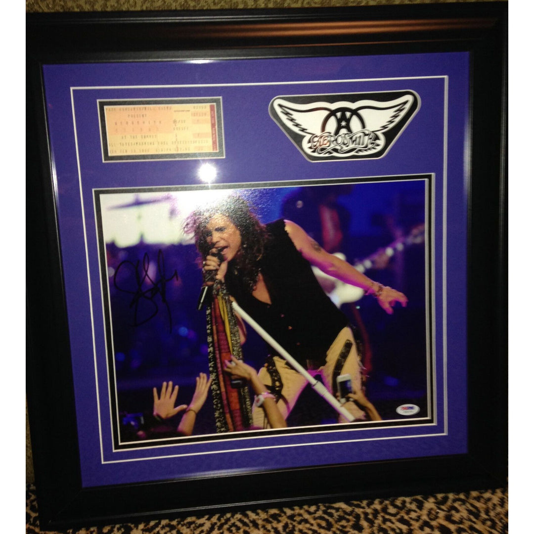 Aerosmith Stephen Tyler Joe Perry band signed 8x10 photo with proof