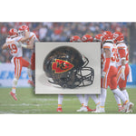 Load image into Gallery viewer, Kansas City Chiefs one of a kind 2022-23 team sign helmet Riddell speed authentic with free case
