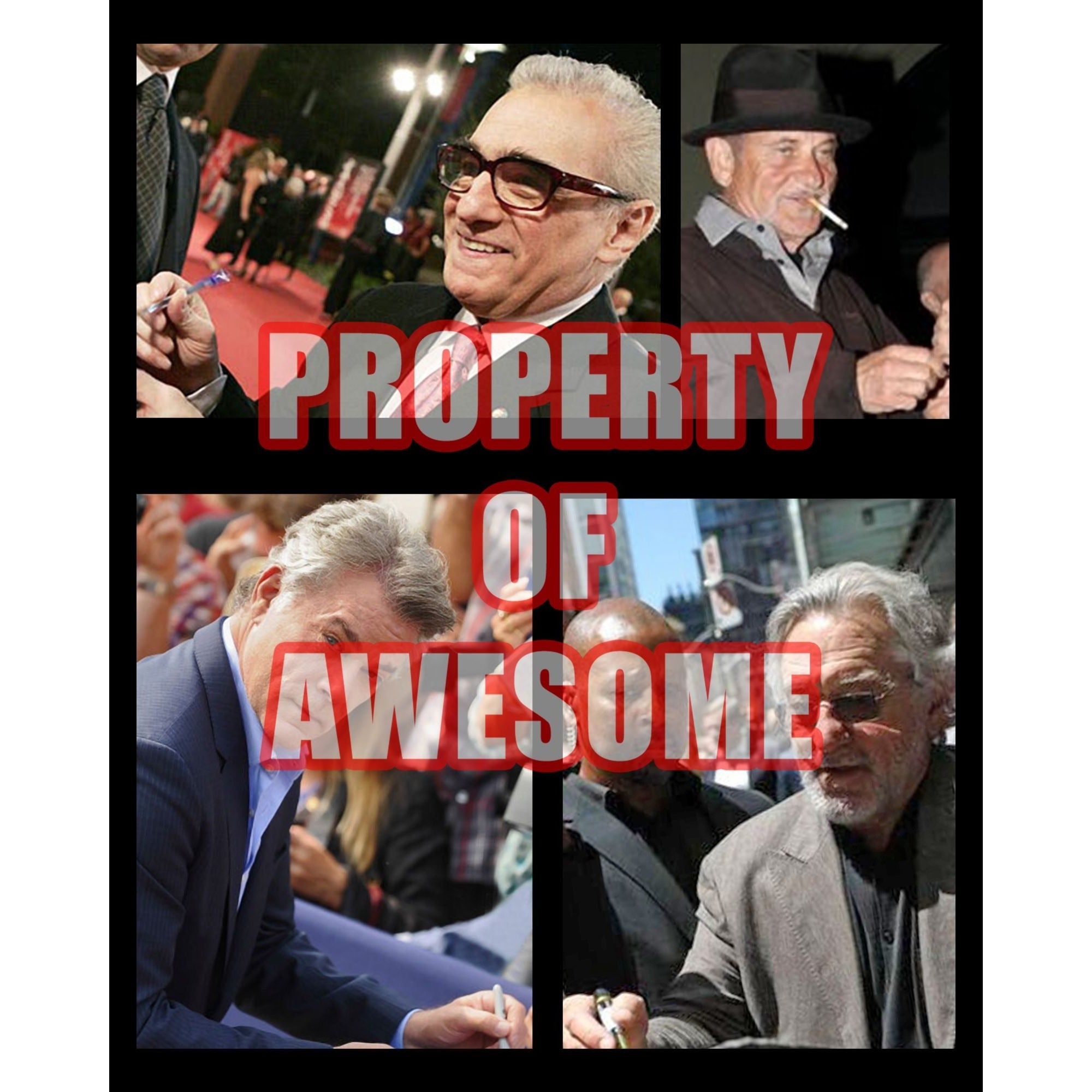 Martin Scorsese, Robert De Niro, Joe Pesci, cast signed with proof