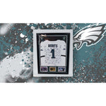 Load image into Gallery viewer, Philadelphia Eagles 2022-23 Jalen Hurts Boston Scott Davanta Smith AJ Brown authentic game model Jersey team signed and framed with proof
