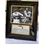 Load image into Gallery viewer, Rocky Sylvester Stallone &amp; Carl Weathers signed and framed with proof
