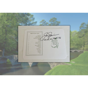 Jack Nicklaus Masters Golf scorecard signed with proof
