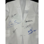 Load image into Gallery viewer, James Bond 007 Tuxedo Jacket Sean Connery Roger Moore Daniel Craig signed (all 6) with proof
