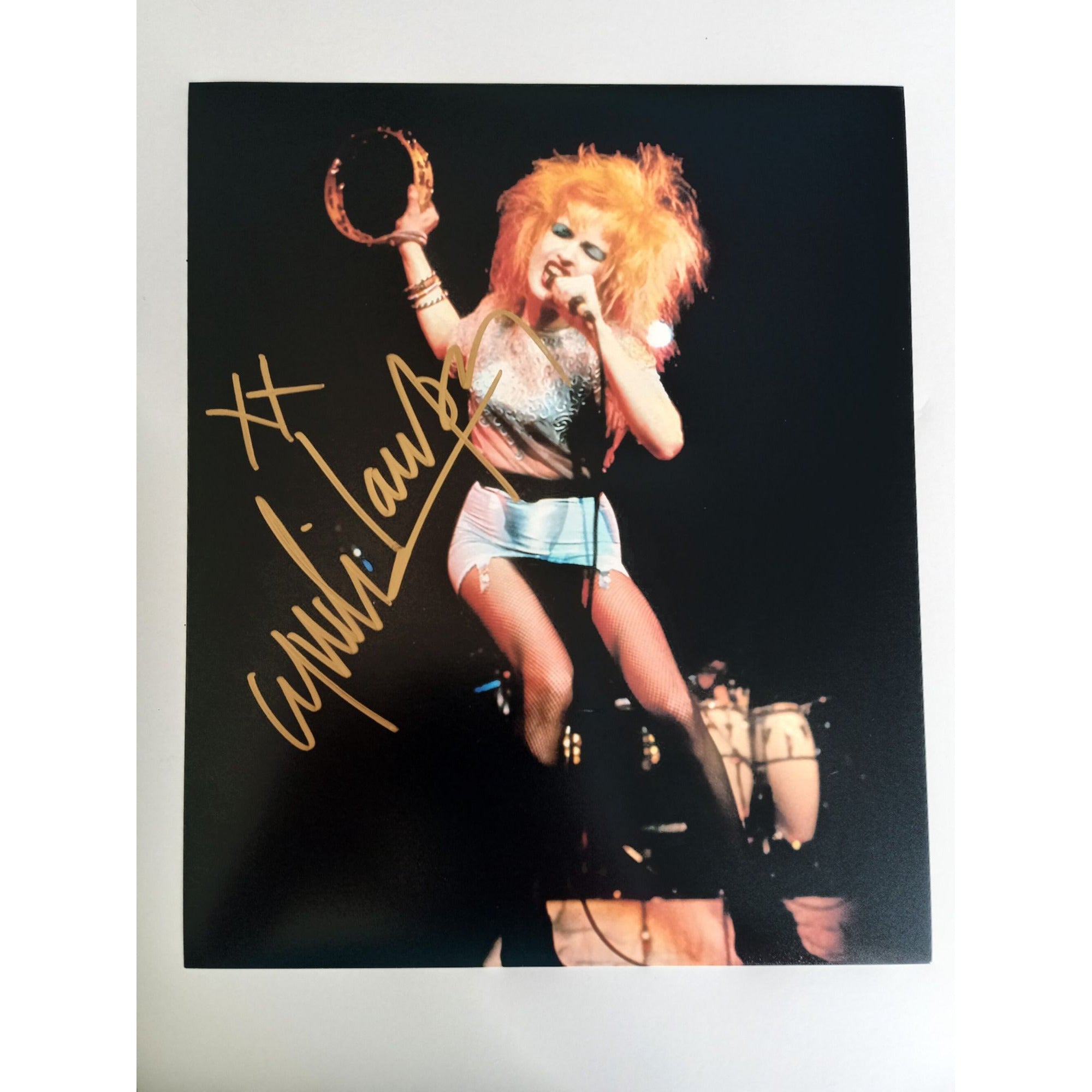 Cyndi Lauper 8 by 10 signed photo with proof