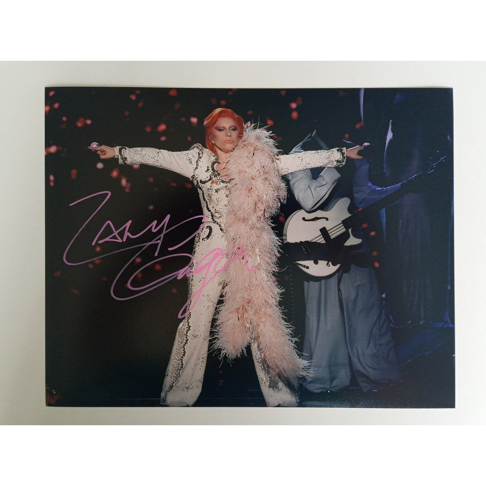 Lady Gaga Stefani Germanotta 8 by 10 signed photo with proof