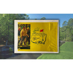 Load image into Gallery viewer, Tiger Woods Arnold Palmer Jack Nicklaus Masters one-of-a-kind golf flag signed with proof
