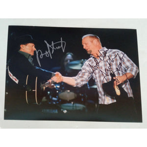Garth Brooks and George Strait 8 by 10 signed photo with proof
