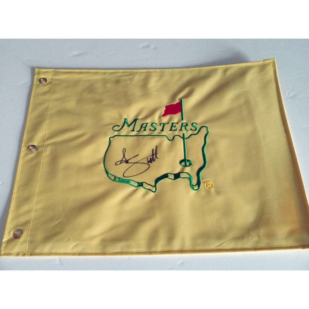 Adam Scott Masters champion signed golf flag with proof