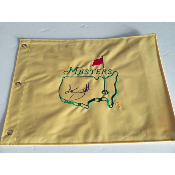 Adam Scott Masters champion signed golf flag with proof