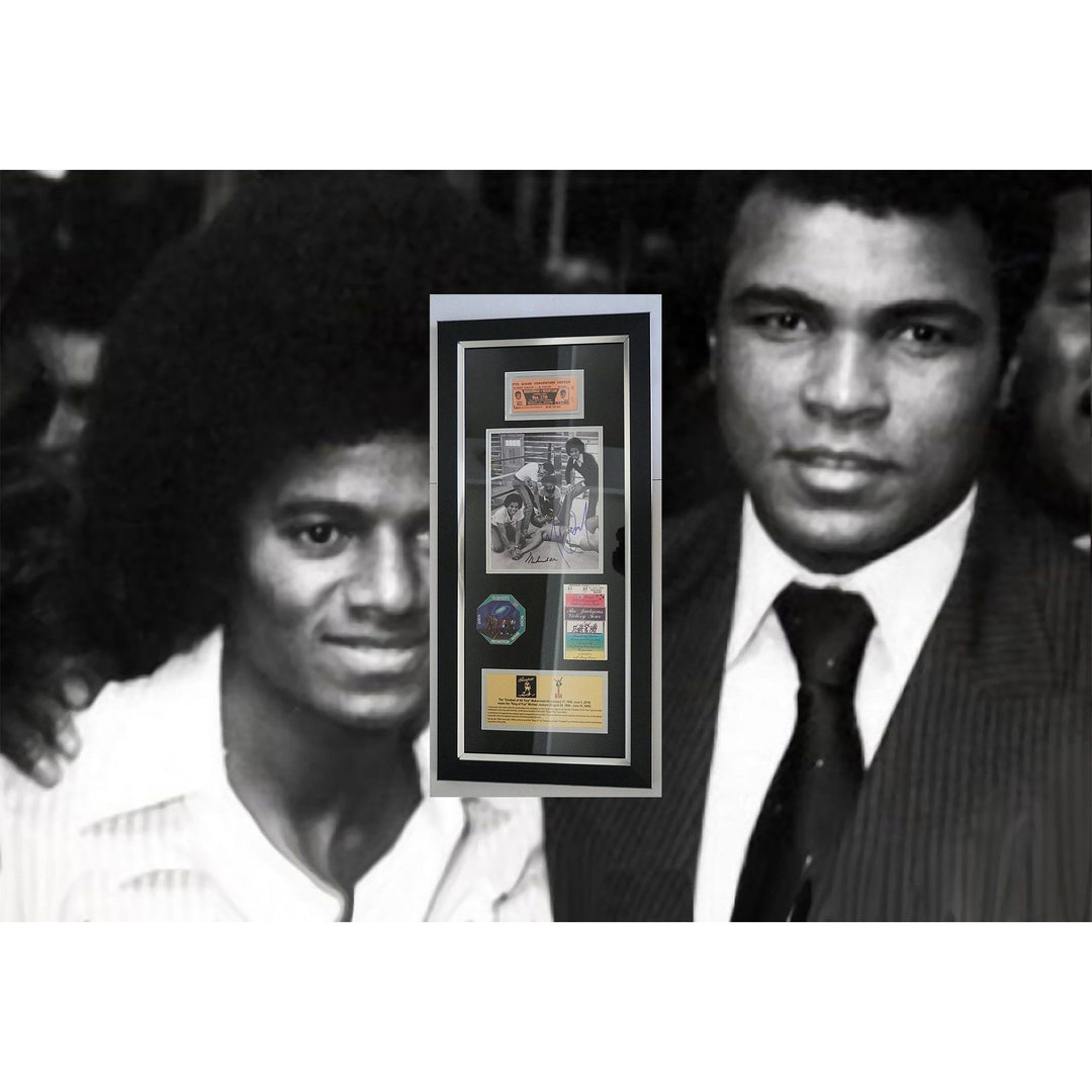 Muhammad Ali and Michael Jackson signed and framed with proof - Awesome Artifacts 