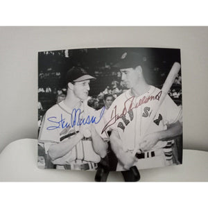 Ted Williams and Stan Musial 8 x 10 photo signed