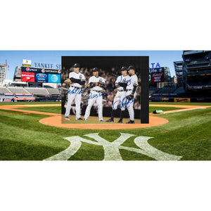 Robinson Cano Mark Teixeira Alex Rodriguez and Derek Jeter 8 by 10 signed photo