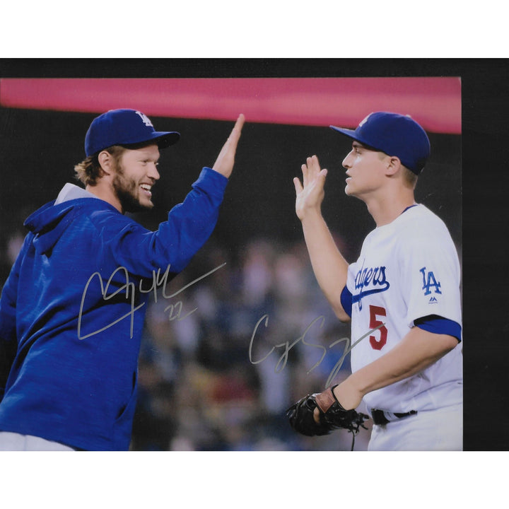 Clayton Kershaw and Corey Seager 8 by 10 signed with proof