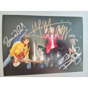 Mick Jagger, Ronnie Wood, Keith Richards 5 x 7 signed with proof